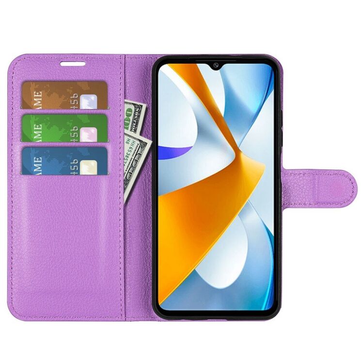 Чехол-книжка Deexe Book Type для Xiaomi Poco C40 - Purple: фото 2 из 7
