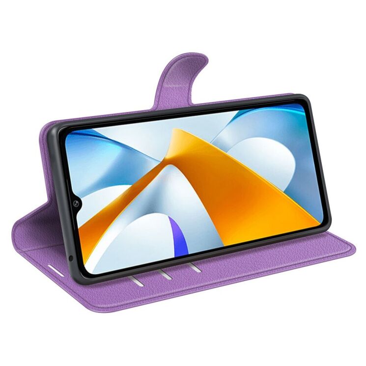 Чехол-книжка Deexe Book Type для Xiaomi Poco C40 - Purple: фото 3 из 7