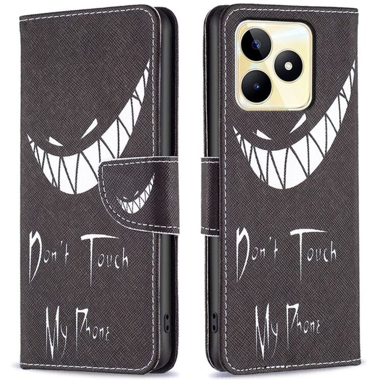 Чехол-книжка Deexe Color Wallet для Realme C53 / C51 - Don't Touch My Phone: фото 1 из 8