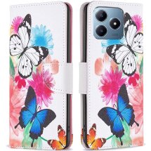 Чехол-книжка Deexe Color Wallet для Realme C63 / C61 / Note 60x - Two Butterflies: фото 1 из 6
