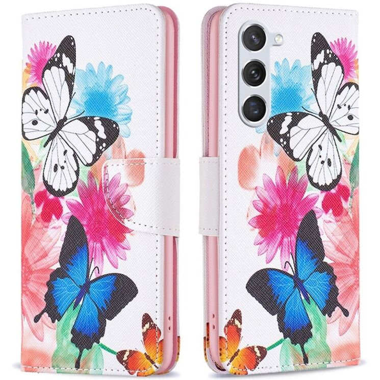 Чехол-книжка Deexe Color Wallet для Samsung Galaxy S24 (S921) / Galaxy S25 (S931) - Two Butterflies: фото 1 из 7