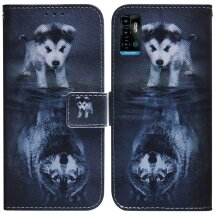 Чохол-книжка Deexe Color Wallet для ZTE Blade A72 / V40 Vita - Dog and Wolf: фото 1 з 9
