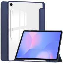 Чехол-книжка Deexe Crystal Back для Samsung Galaxy Tab S10 FE Plus - Dark Blue: фото 1 из 8