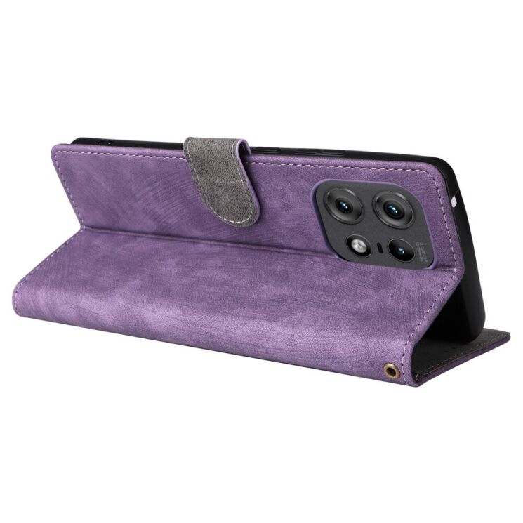 Чехол-книжка Deexe Delta Book для Motorola Edge 50 Pro - Purple: фото 4 из 7