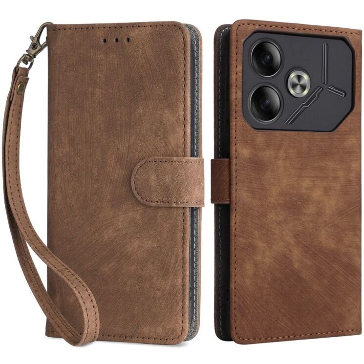 Чехол-книжка Deexe Delta Book для TECNO Pova 6 - Brown: фото 1 из 8