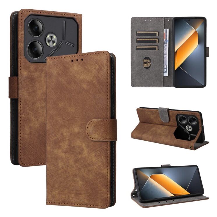 Чехол-книжка Deexe Delta Book для TECNO Pova 6 - Brown: фото 7 из 8