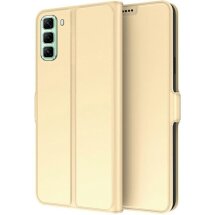 Чехол-книжка Deexe Faro Wallet для Infinix Hot 50 - Gold: фото 1 из 7