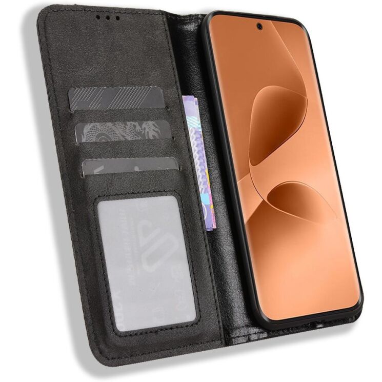 Чохол-книжка Deexe Retro Style для Infinix Note Edge - Black (409202B) Чохол-книжка Deexe Retro Style для Infinix Note Edge - Black: фото 4 з 19