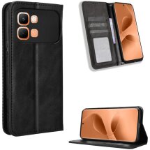 Чохол-книжка Deexe Retro Style для Infinix Note Edge - Black: фото 1 з 19