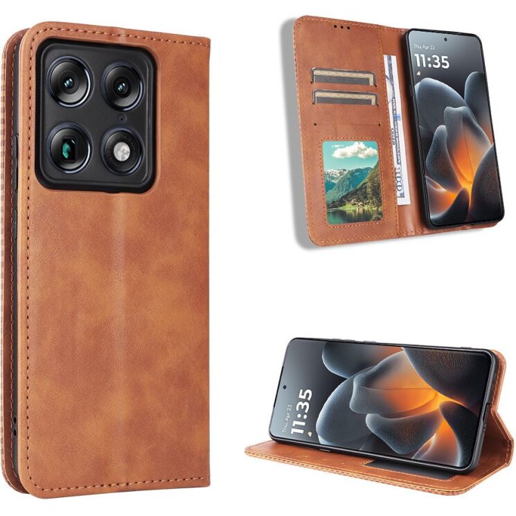 Чохол-книжка Deexe Retro Style для Motorola Signature - Brown: фото 2 з 20
