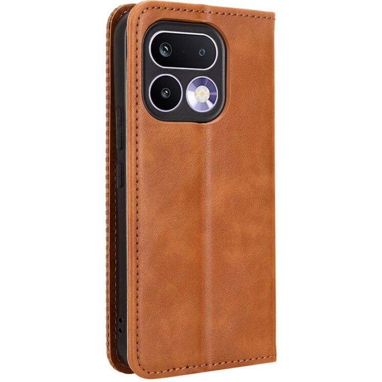 Чехол-книжка Deexe Retro Style для Realme 16 Pro Plus - Brown: фото 8 из 20