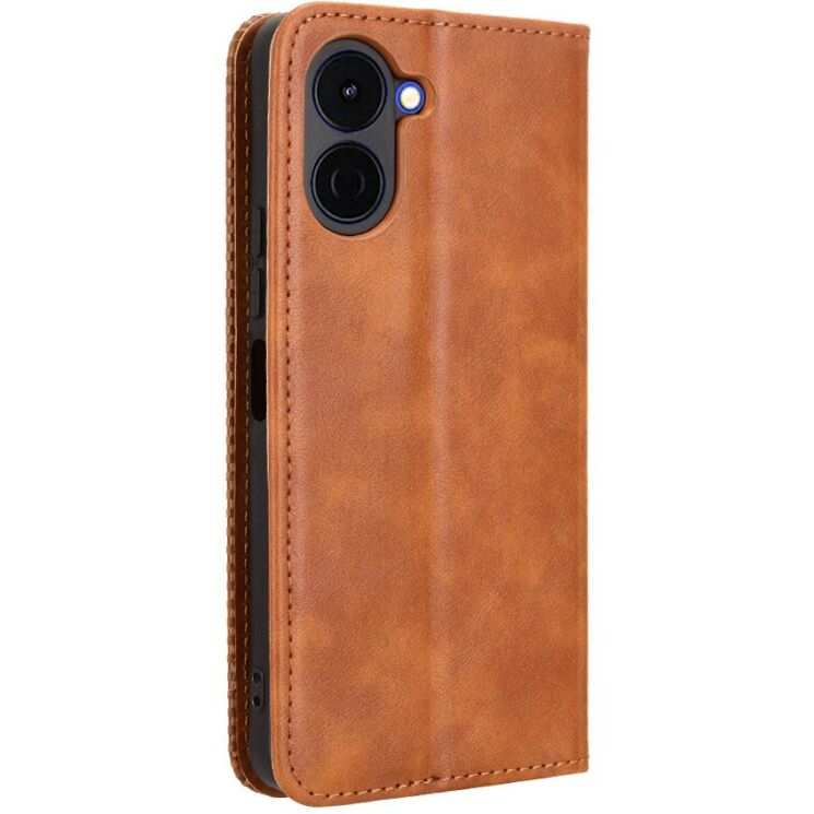 Чехол-книжка Deexe Retro Style для TECNO Spark Go 3 - Brown: фото 8 из 20