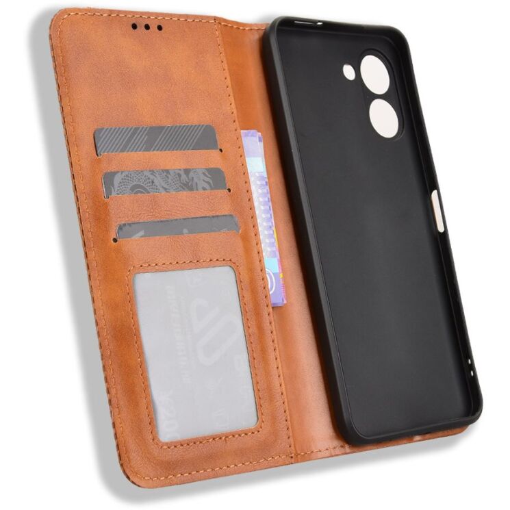 Чехол-книжка Deexe Retro Style для TECNO Spark Go 3 - Brown: фото 5 из 20