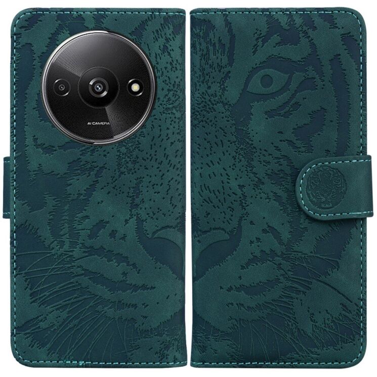 Чехол-книжка Deexe Tiger для Xiaomi Redmi A3 - Green: фото 1 из 7