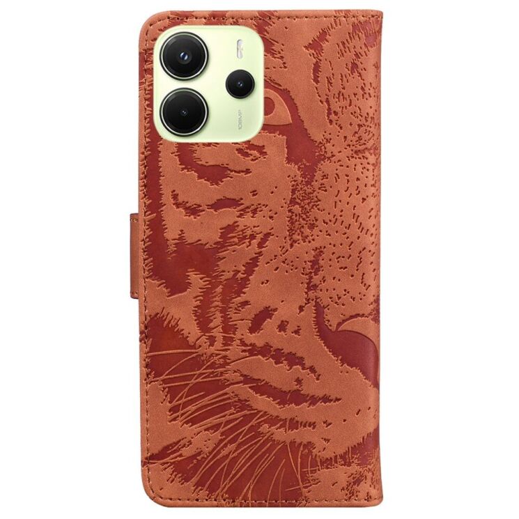 Чехол-книжка Deexe Tiger для Xiaomi Redmi Note 14 4G - Brown: фото 6 из 7