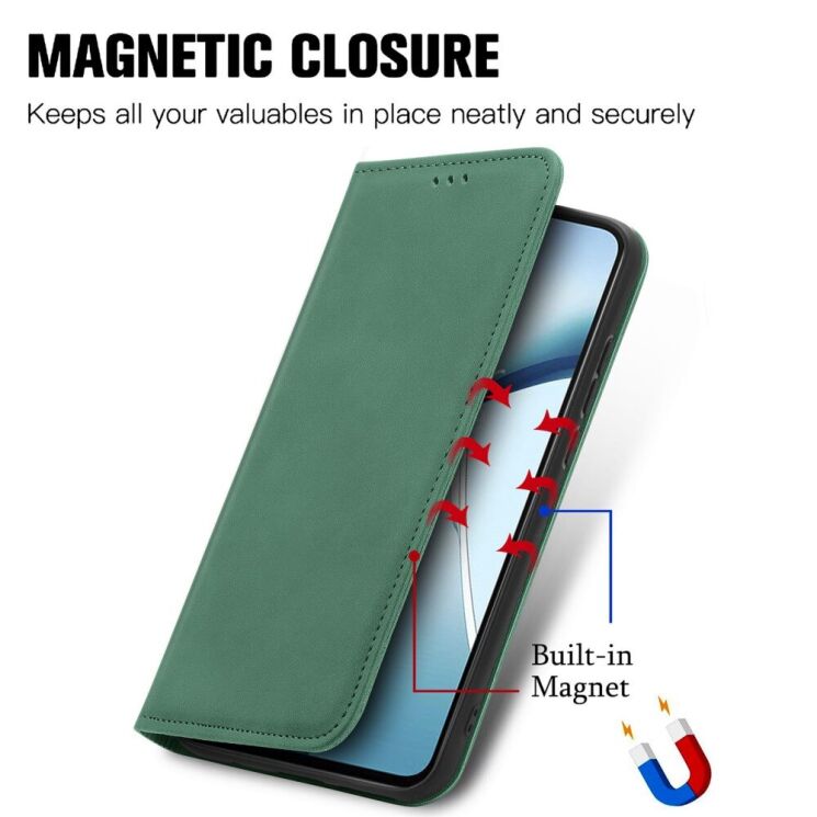 Чехол-книжка Deexe Wallet Case для Xiaomi Redmi Note 14 4G - Green: фото 7 из 8