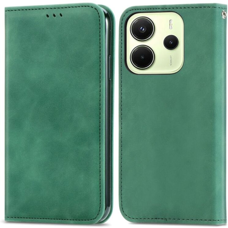 Чехол-книжка Deexe Wallet Case для Xiaomi Redmi Note 14 4G - Green: фото 2 из 8