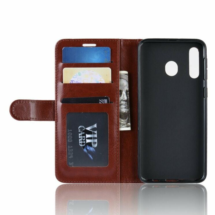 Классический чехол-книжка Deexe Wallet Style для Samsung Galaxy M30 (M305) / A40s (A407) - Brown: фото 5 из 8