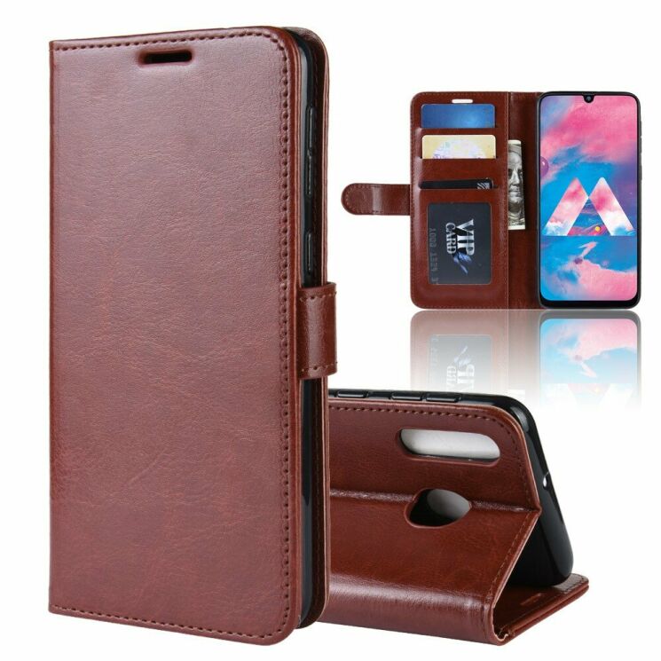 Классический чехол-книжка Deexe Wallet Style для Samsung Galaxy M30 (M305) / A40s (A407) - Brown: фото 1 из 8