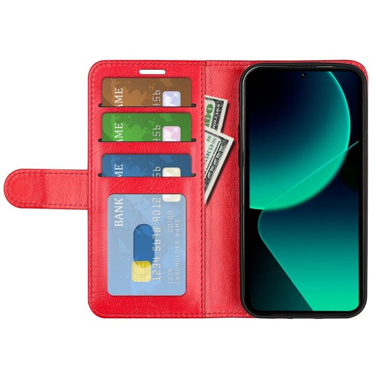 Чехол-книжка Deexe Wallet Style для Xiaomi 13T / 13T Pro - Red: фото 2 из 6