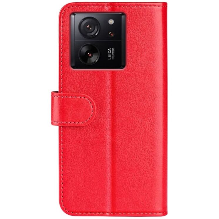 Чехол-книжка Deexe Wallet Style для Xiaomi 13T / 13T Pro - Red: фото 5 из 6