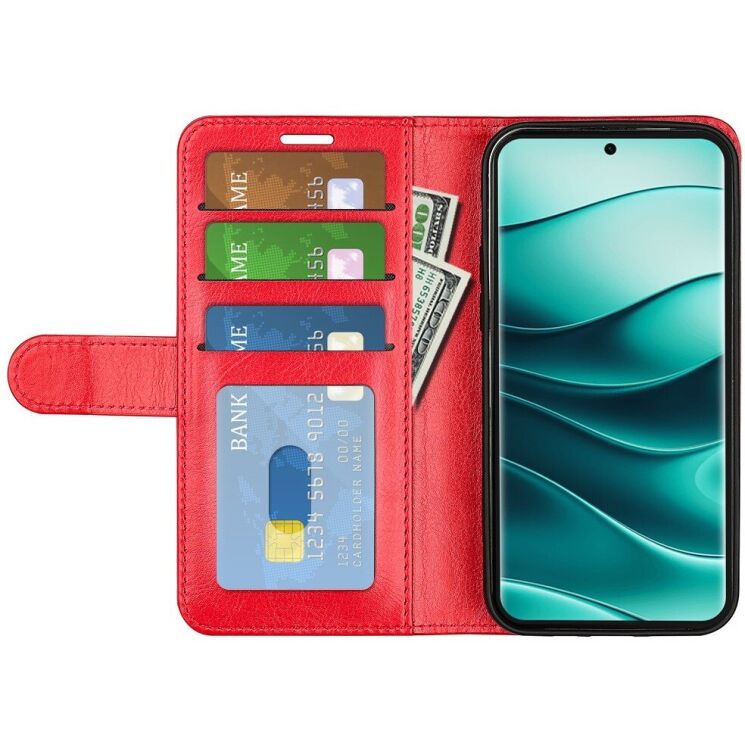 Чехол-книжка Deexe Wallet Style для Xiaomi Redmi Note 14 Pro Plus - Red: фото 4 из 7