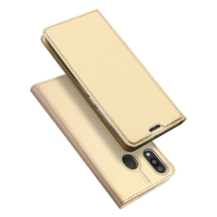 Чохол-книжка DUX DUCIS Skin Pro для Samsung Galaxy M20 - Gold: фото 1 з 19