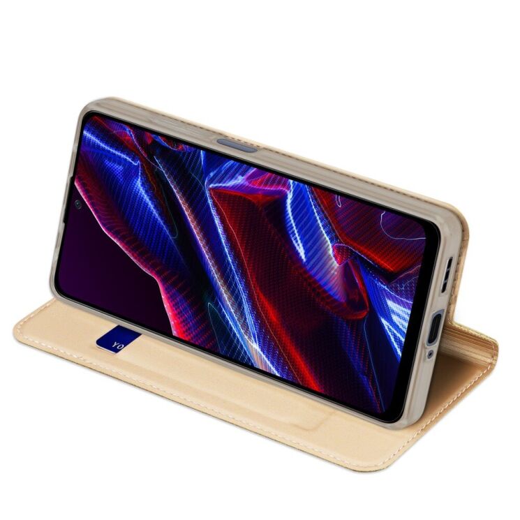 Чохол-книжка DUX DUCIS Skin Pro для Xiaomi Poco X5 / Redmi Note 12 5G - Gold: фото 2 з 15