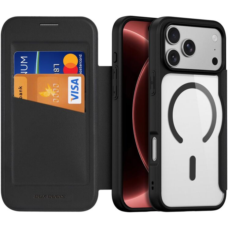 Чохол-книжка DUX DUCIS Skin X Pro Magnetic для iPhone 18 Pro Max - Black: фото 2 з 11