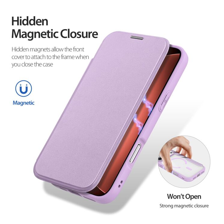 Чохол-книжка DUX DUCIS Skin X Pro Magnetic для iPhone 18 Pro Max - Black: фото 7 з 11