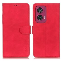 Чехол-книжка KHAZNEH Retro Wallet для Motorola Edge 50 Fusion - Red: фото 1 из 9