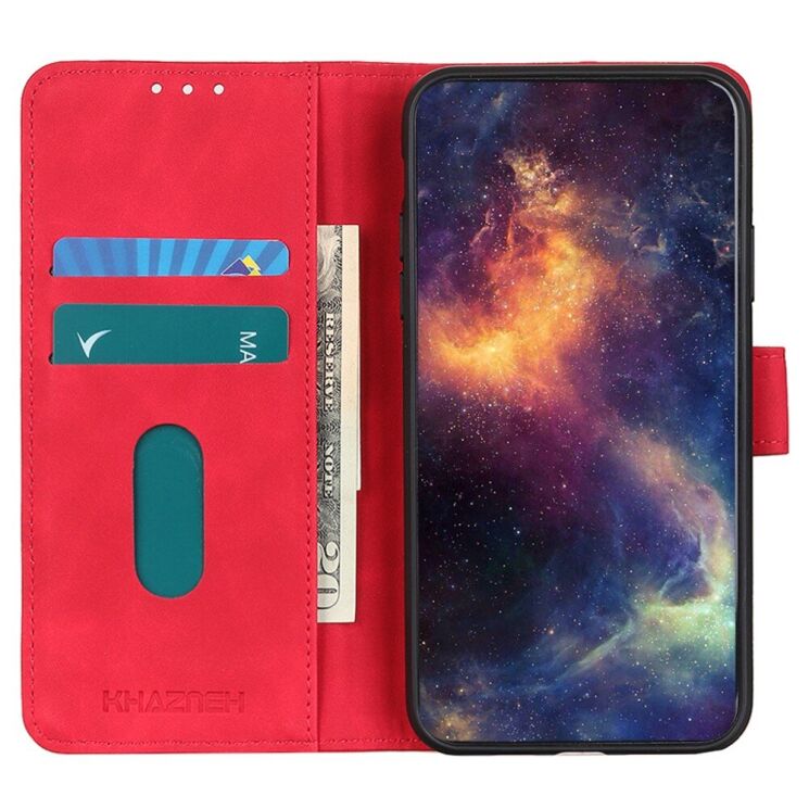 Чехол-книжка KHAZNEH Retro Wallet для Samsung Galaxy A05 (A055) - Red: фото 2 из 7