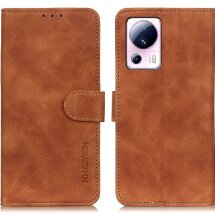 Чехол-книжка KHAZNEH Retro Wallet для Xiaomi 13 Lite - Brown: фото 1 из 9
