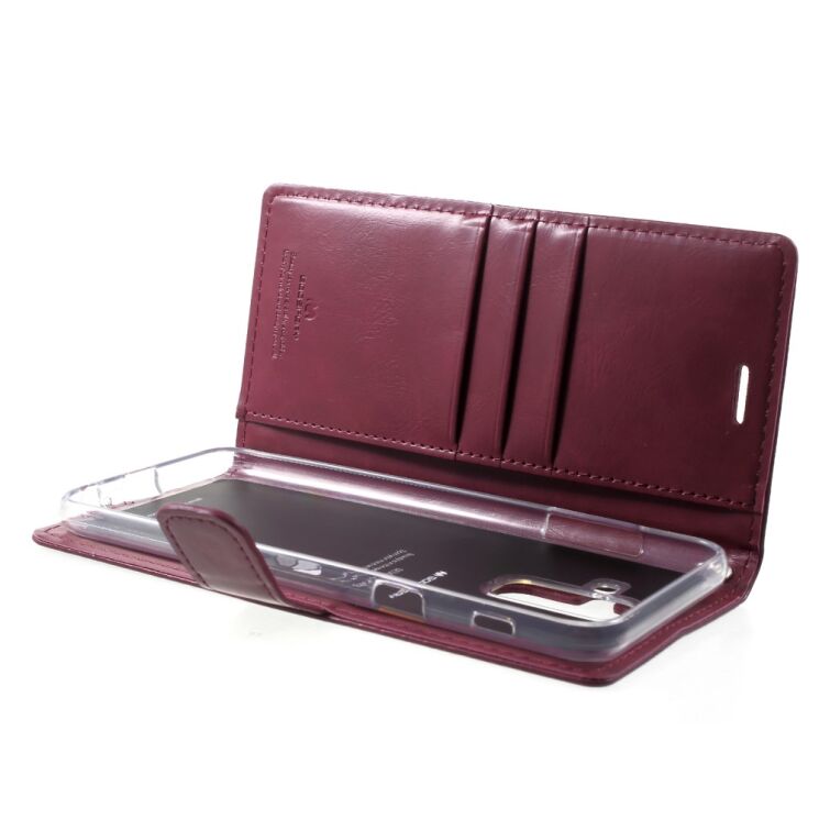 Чехол-книжка MERCURY Classic Wallet для Samsung Galaxy A6+ 2018 (A605) - Wine Red: фото 6 из 6