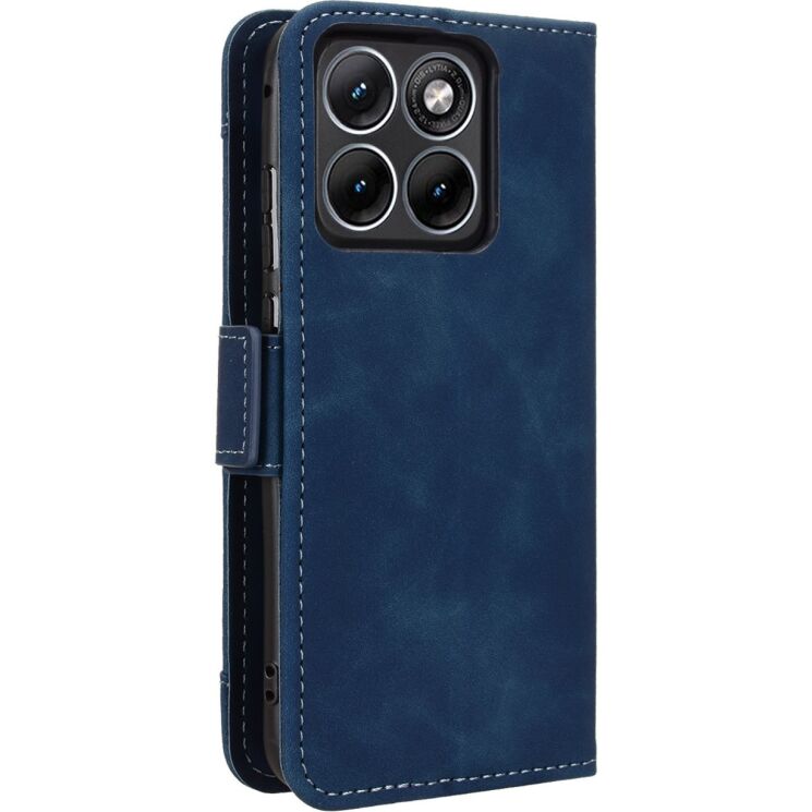Чехол-книжка с карманами Deexe Wallet Stand для Motorola Edge 70 Fusion - Blue: фото 7 из 15