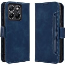 Чехол-книжка с карманами Deexe Wallet Stand для Motorola Edge 70 Fusion - Blue: фото 1 из 15