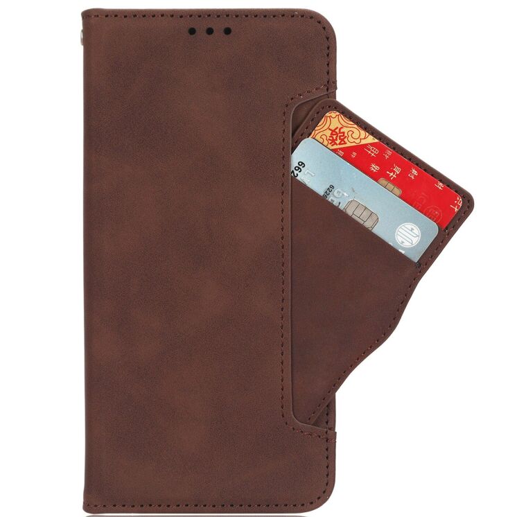 Чохол-книжка з кишеньками Deexe Wallet Stand для OPPO Reno 16 / 16 Pro - Brown (413242Z) Чохол-книжка з кишеньками Deexe Wallet Stand для OPPO Reno 16 / 16 Pro - Brown: фото 3 з 17