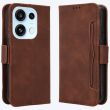 Чохол-книжка з кишеньками Deexe Wallet Stand для OPPO Reno 16 / 16 Pro - Brown (413242Z)