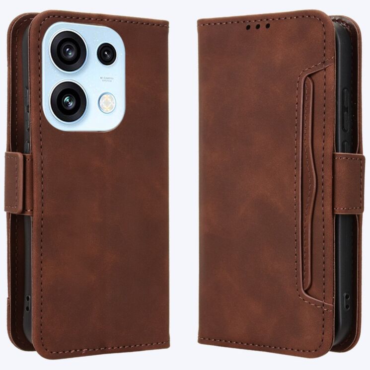 Чохол-книжка з кишеньками Deexe Wallet Stand для OPPO Reno 16 / 16 Pro - Brown (413242Z) Чохол-книжка з кишеньками Deexe Wallet Stand для OPPO Reno 16 / 16 Pro - Brown: фото 1 з 17