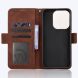 Чохол-книжка з кишеньками Deexe Wallet Stand для OPPO Reno 16 / 16 Pro - Brown (413242Z). Фото 4 з 17