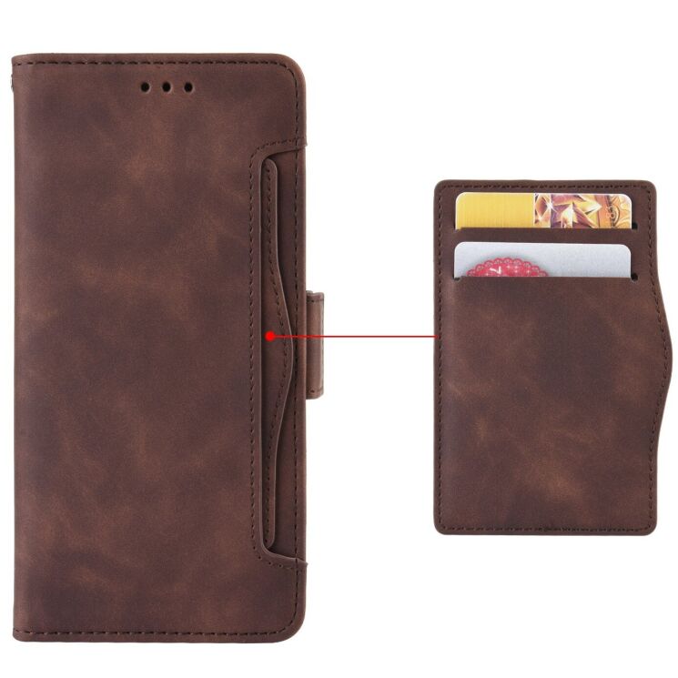 Чохол-книжка з кишеньками Deexe Wallet Stand для OPPO Reno 16 / 16 Pro - Brown (413242Z) Чохол-книжка з кишеньками Deexe Wallet Stand для OPPO Reno 16 / 16 Pro - Brown: фото 2 з 17