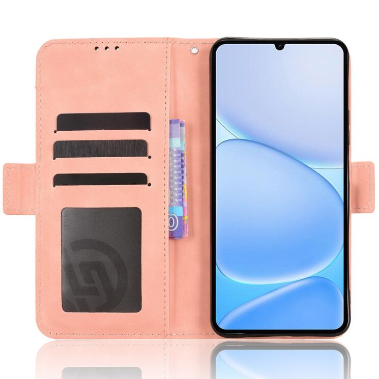 Чохол-книжка з кишеньками Deexe Wallet Stand для Realme Note 80 - Pink: фото 5 з 15
