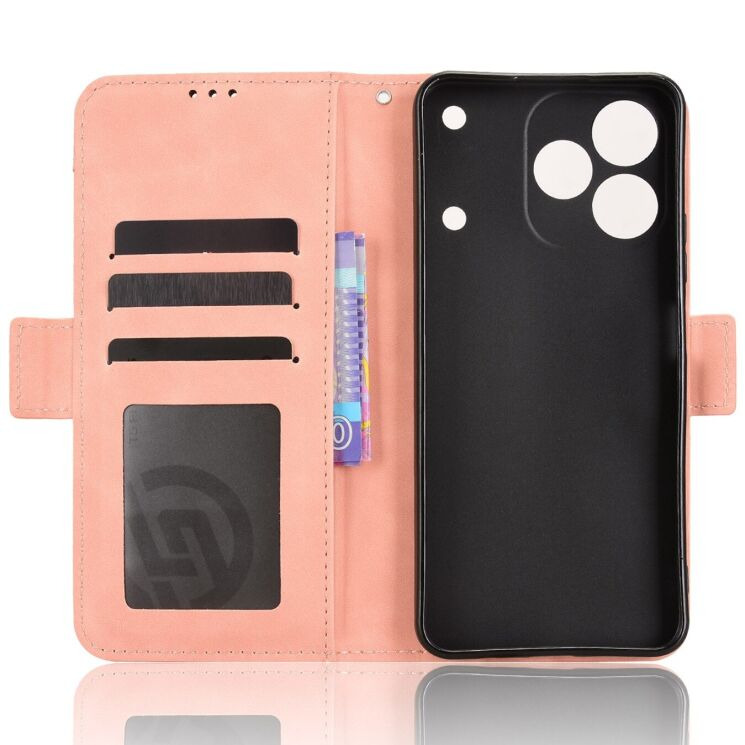 Чохол-книжка з кишеньками Deexe Wallet Stand для Realme Note 80 - Pink: фото 4 з 15
