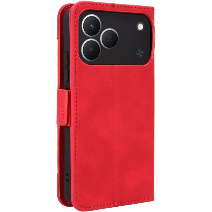 Чехол-книжка с карманами Deexe Wallet Stand для TECNO Spark 50 - Red: фото 7 из 17