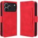 Чехол-книжка с карманами Deexe Wallet Stand для TECNO Spark 50 - Red (432404R). Фото 1 из 17