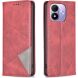 Чехол-книжка с карманами UniCase Geometric Pattern для Xiaomi Redmi Note 17 (4G/5G) - Red (430003R). Фото 1 из 10