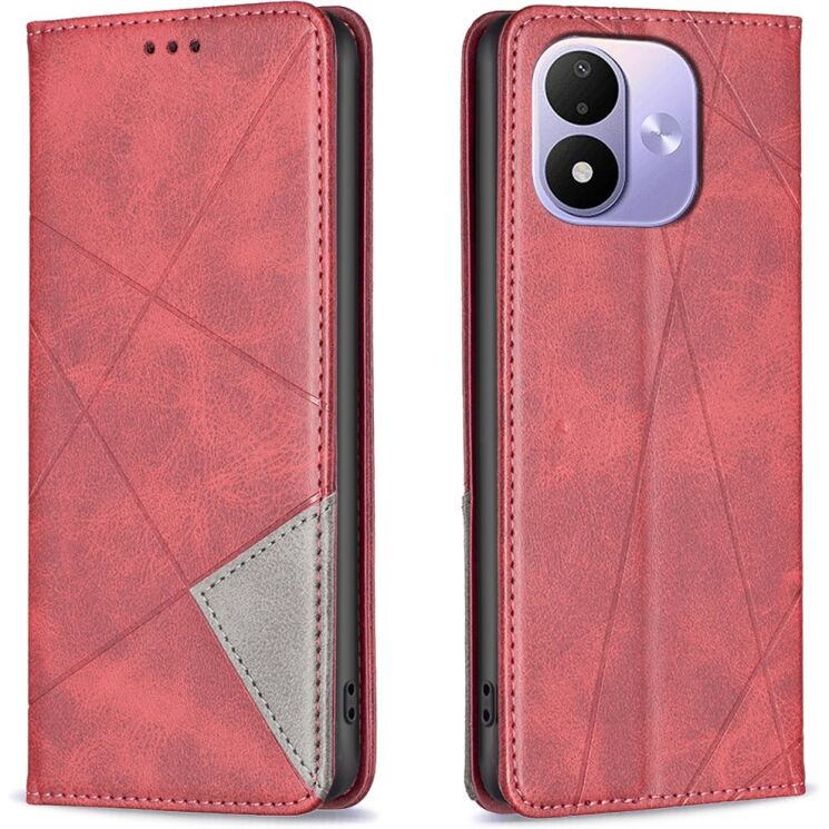 Чехол-книжка с карманами UniCase Geometric Pattern для Xiaomi Redmi Note 17 (4G/5G) - Red (430003R) Чехол-книжка с карманами UniCase Geometric Pattern для Xiaomi Redmi Note 17 (4G/5G) - Red: фото 1 из 10