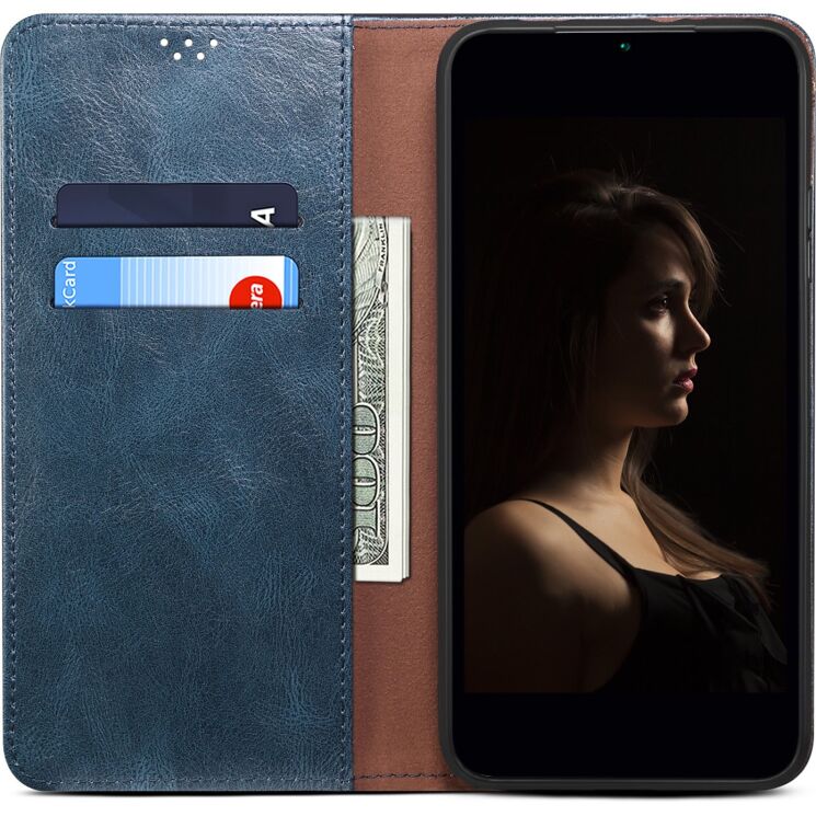 Чехол-книжка с карманами UniCase Leather Wallet для Samsung Galaxy S26 Ultra (S948) - Blue: фото 2 из 8