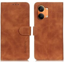 Чехол-книжка с застежкой KHAZNEH Retro Wallet для Xiaomi Poco X8 Pro Max - Brown: фото 1 из 8