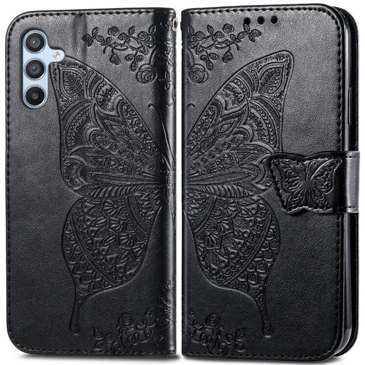 Чехол-книжка UniCase Butterfly Pattern для Samsung Galaxy A56 (A566) - Black: фото 1 из 9